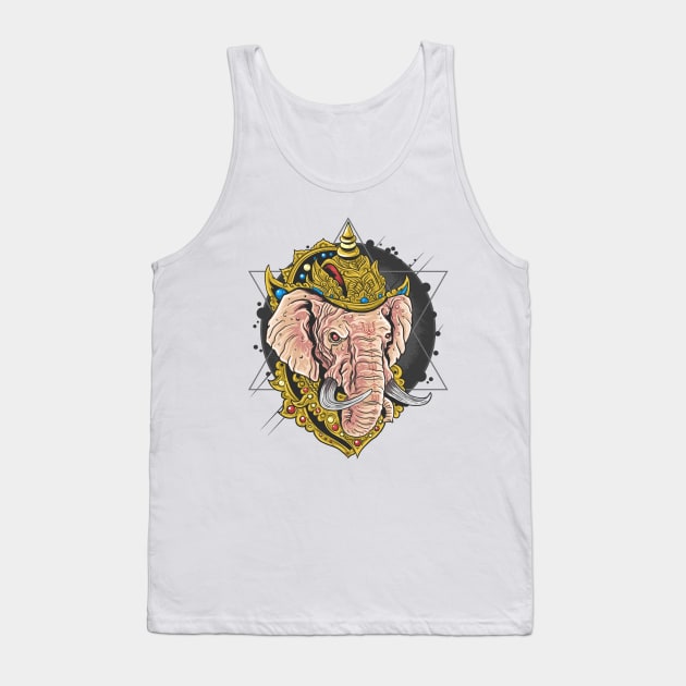 Lord Ganesh Hindu god Tank Top by Mako Design 